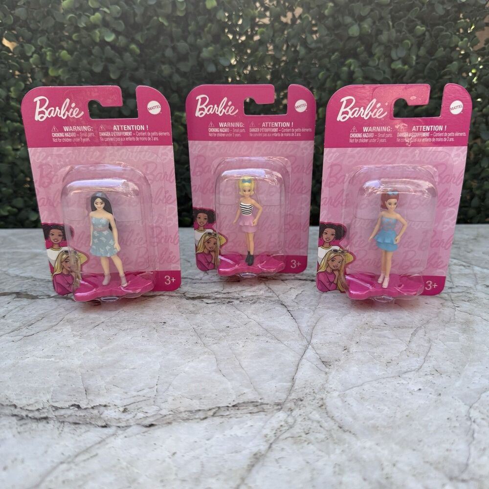 MATTEL MINI 2.5" BARBIE FIGURE LOT OF 3